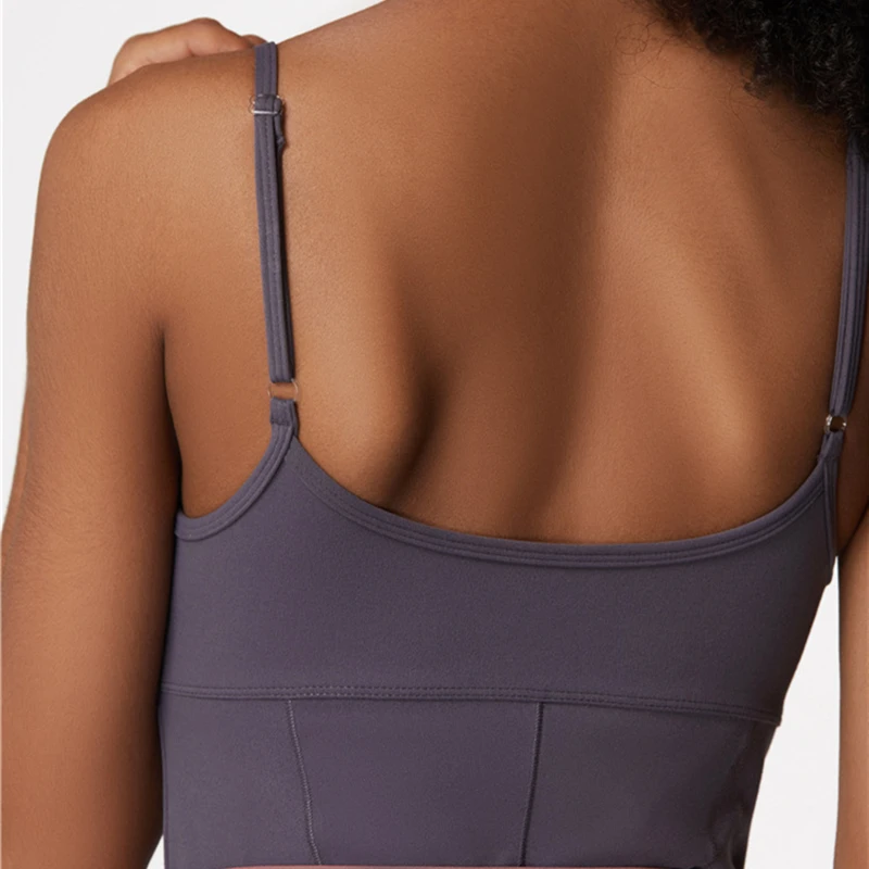Imlario 2-в-1 тренажерного зала Спортивная майка бюстгальтер Для женщин Фитнес для
