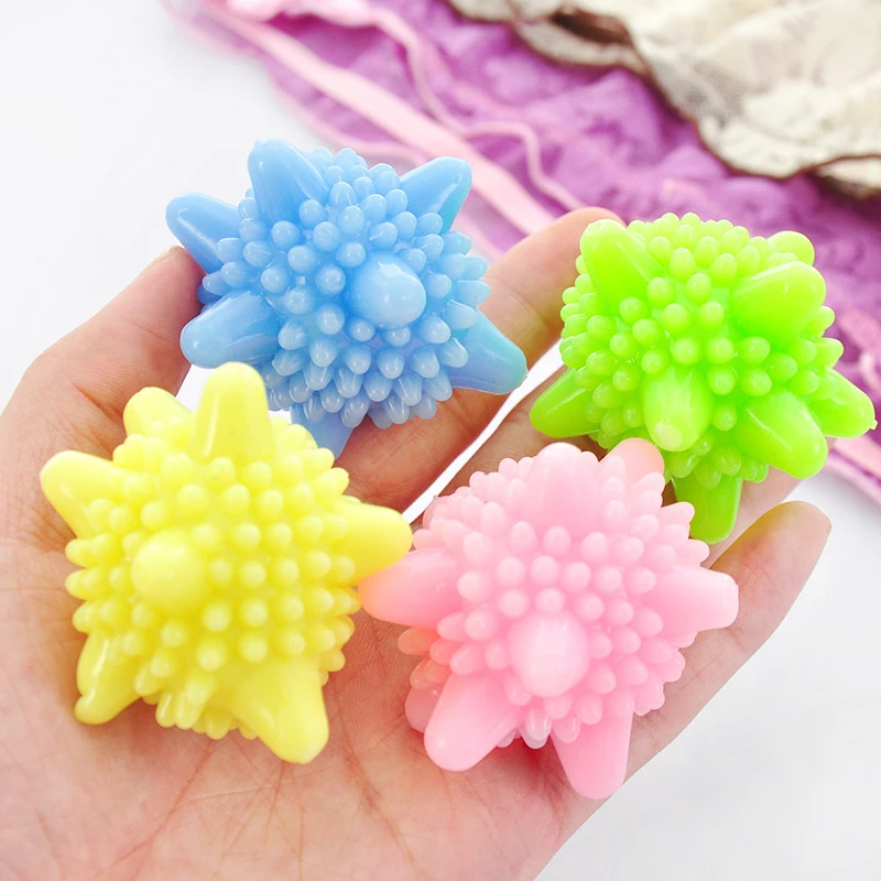 

10PCs Magic Laundry Ball For Household Cleaning Washing Machine Clothes Softener Starfish Shape Solid Cleaning Balls about 4cm