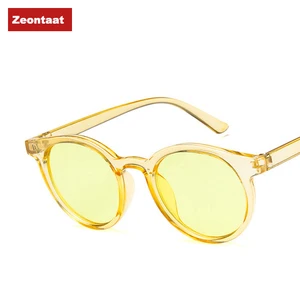 2020 New Red Blue Round Sunglasses Women Brand Designer Fashion Pink Yellow Sun Glasses Vintage Retr