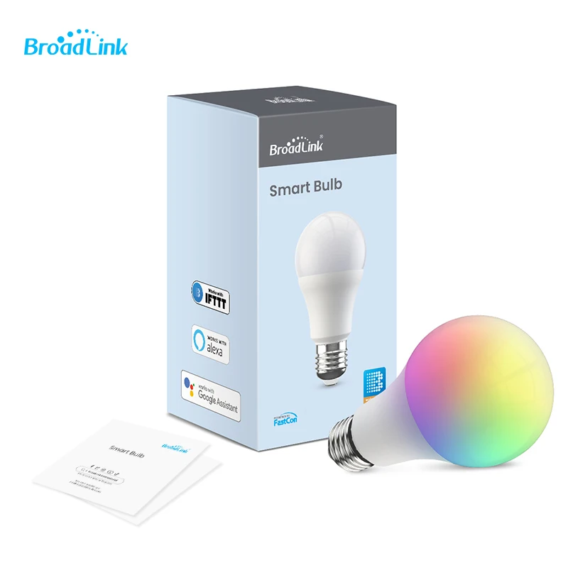 Умная светодиодная RGB лампа BroadLink LB27R1/LB26R1 220 В Wi Fi для Alexa и Google Великобритания