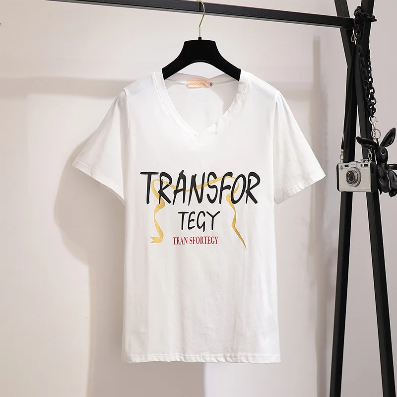 Женские повседневные хлопковые топы свободного покроя с коротким рукавом и