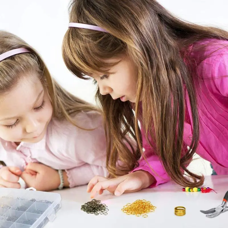 3000 шт серебро золото бронза цвет сплава открытый прыжок кольца для DIY Ювелирные