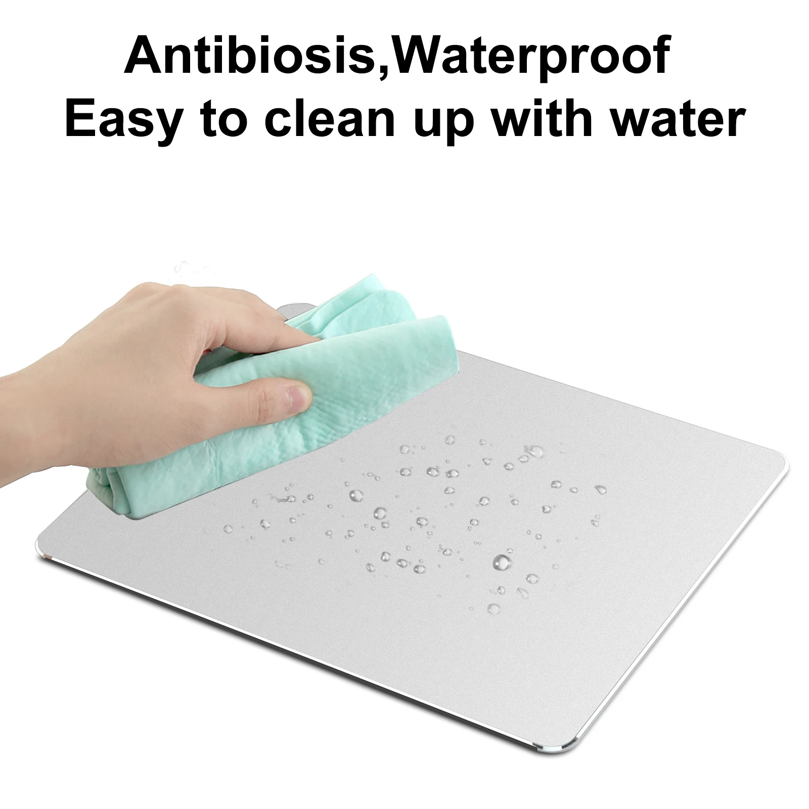 Металлический алюминиевый коврик для мыши Жесткий Гладкий волшебный тонкий