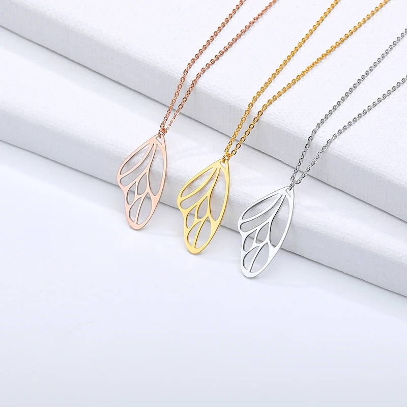 

Ketting Retro Creative Angel Wings Necklace Feather Petal Leaf Bohemian Ethnic Necklaces & Pendants Leaves Pendant Collares