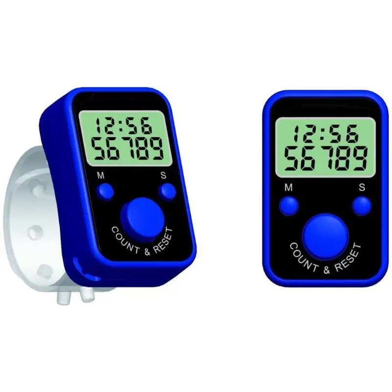 Finger Counter Chanting LCD Electric Digital Display with Time Ring Register Sewing Knitting Weave Tool |