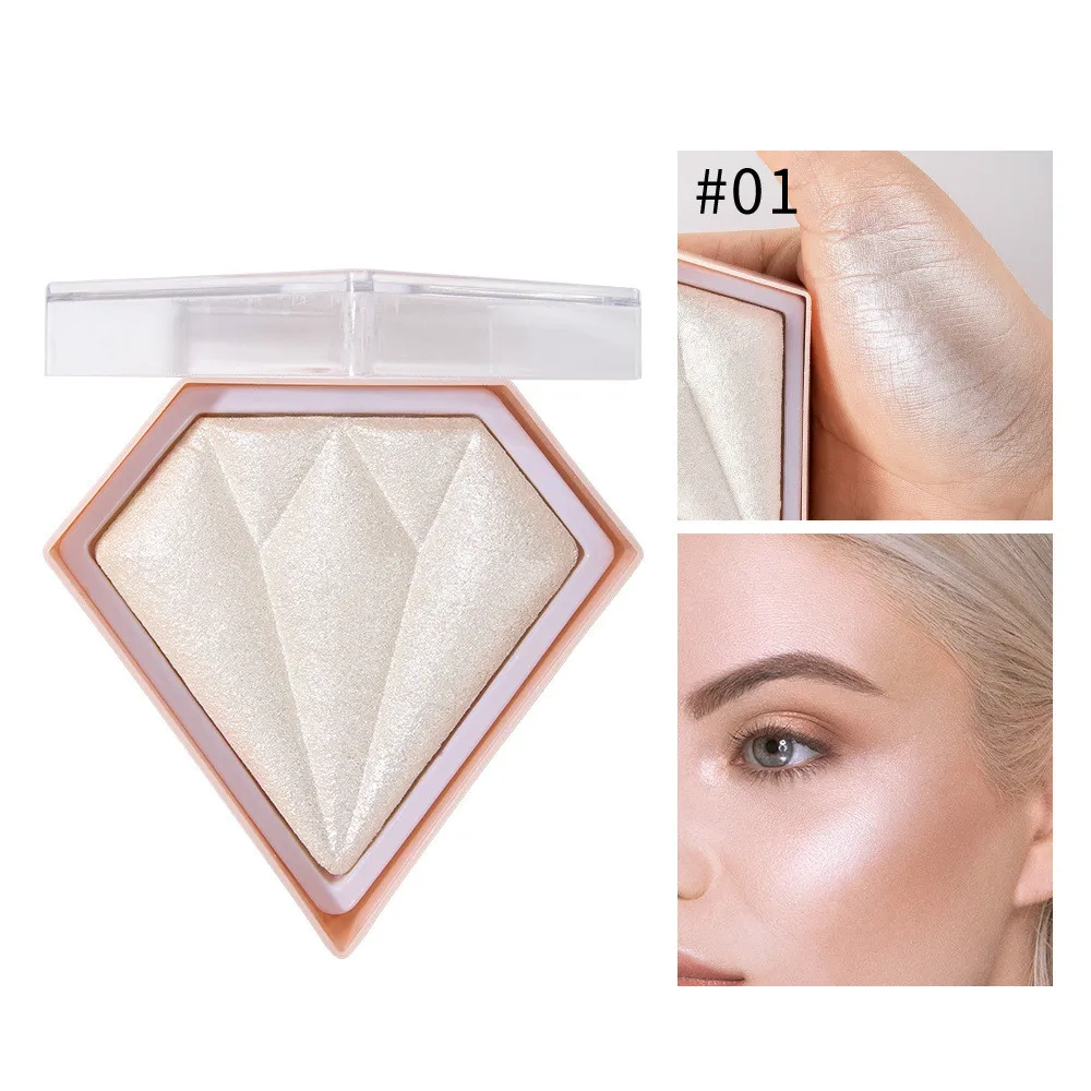 

New Diamond Highlight Powder Glitter Palette Makeup Facial Bronze Glow Facial Contour Shimmer Powder