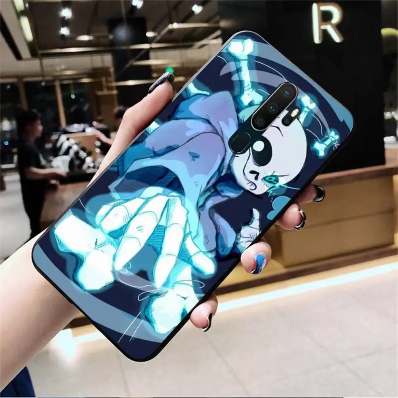 YJZFDYRM Папирус из андертейл sans doggo черный мягкий чехол для телефона Capa Oppo A5 A9 2020 Reno2 z
