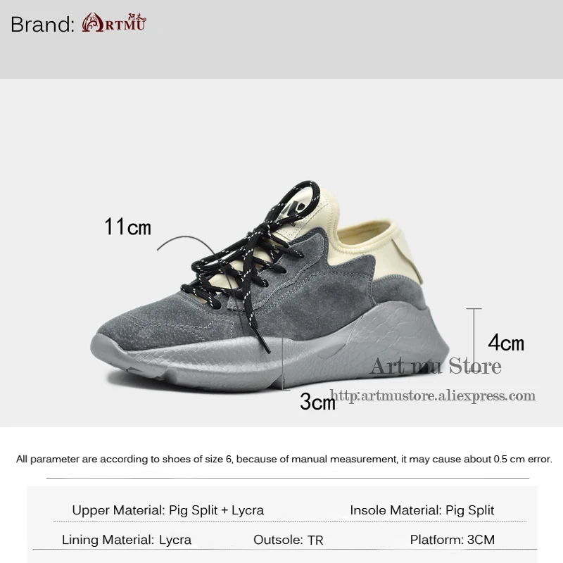 Artmu/кроссовки Новинка 2019 года повседневная женская обувь удобная на шнуровке