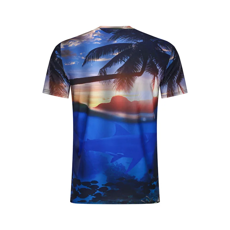 Новая Оригинальная Гавайская Пляжная футболка с принтом Повседневная Свободная