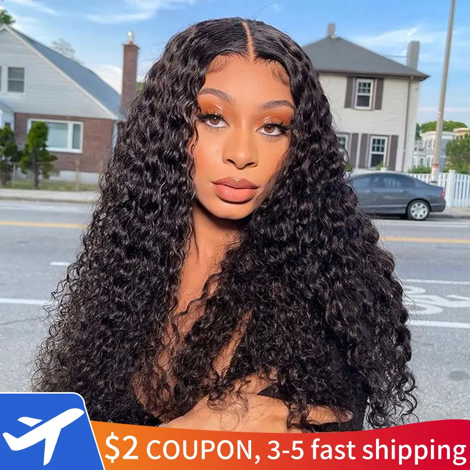 

13*4 Lace Front Human Hair Wigs Peruvian Remy Hair Kinky Curly Hair 30 Inch Lace Front Wig Pre Plucked 4*4 Lace Closure Wig