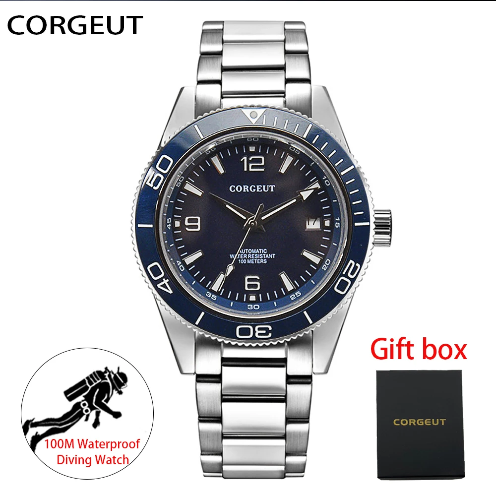 Часы мужские механические из нержавеющей стали 100 м | Наручные часы