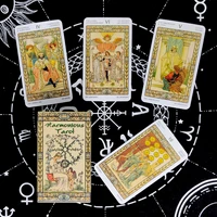 mini harmonious tarot cards prophecy divination deck english version entertainment board game 78 sheetsbox