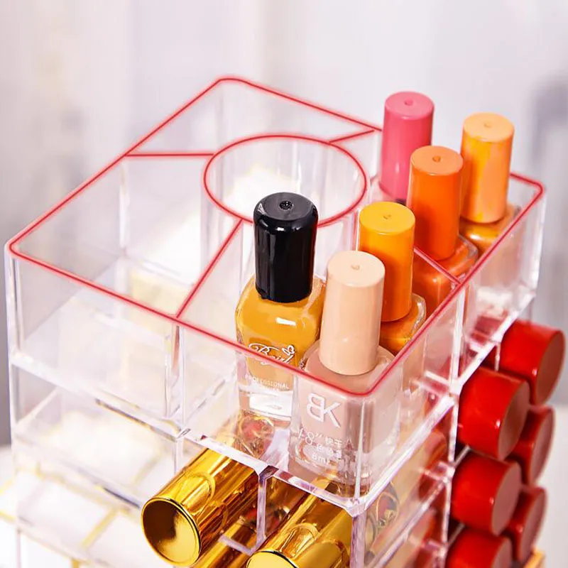 Вращающаяся коробка для хранения губной помады органайзер макияжа