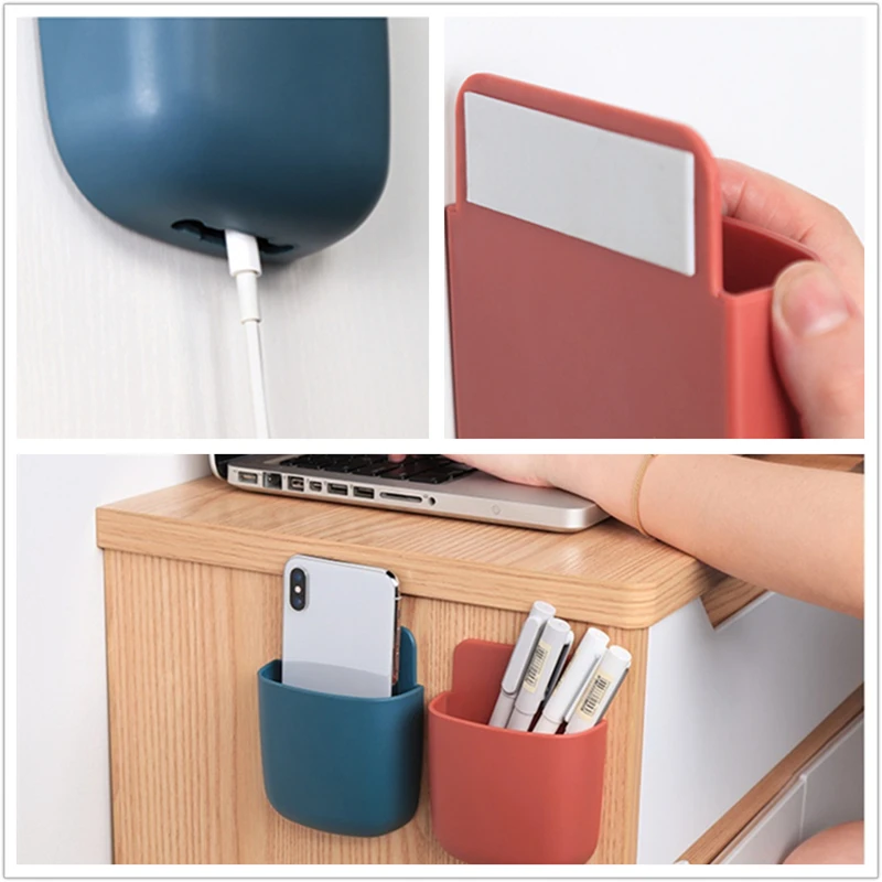 wall mounted storage box remote control storage box air conditioning remote control tv storage box phone holder organizer free global shipping