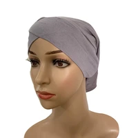 muslim jersey inner hijab caps cotton forehead cross turban islamic underscarf bonnet femme musulman turbante mujer india hat