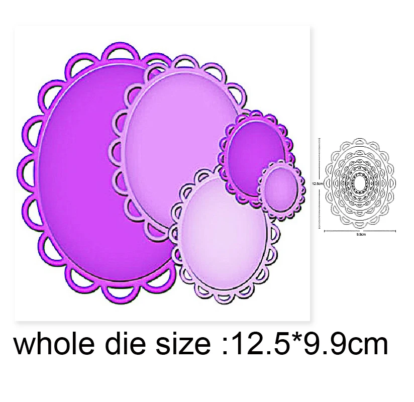 

10pcs flower frame Metal Cutting Dies for DIY Scrapbooking Album Paper Cards Decorative Crafts Embossing Die Cuts