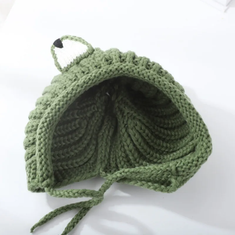 Зимняя вязаная шапка с изображением лисы для маленьких девочек аксессуары детей