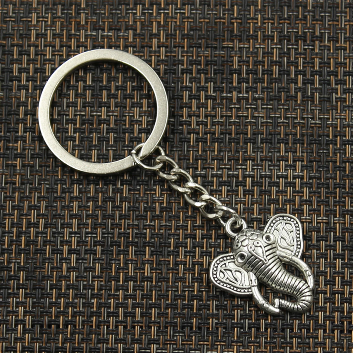 Новая мода брелок 27x25 мм Слон Подвески Сделай Сам мужской серебряный бронзовый