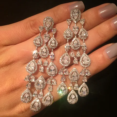 Bilincolor винтажные красные серьги-капли для женщин на свадьбу