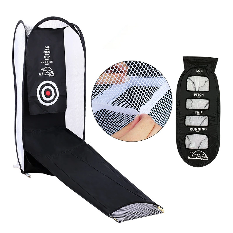 Satin Al Portable Foldable Golf Chipping Pitching Cages Indoor Outdoor Golf Hitting Swing Practice Net Golf Easy Training Aids F1050