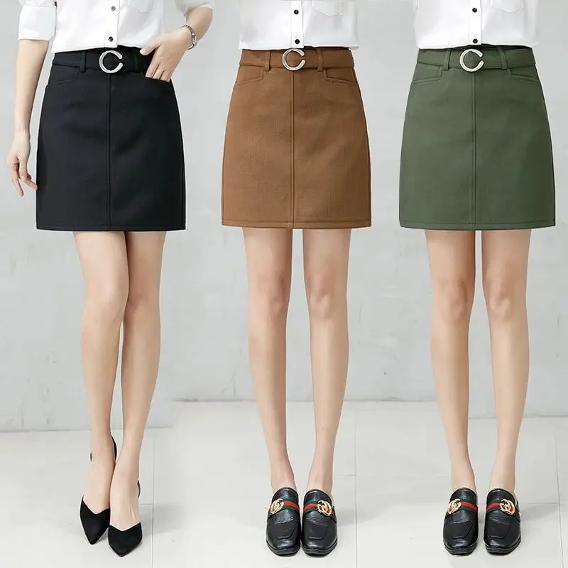 

2020 new fashion ladies one-step woman skirts high waist was thin skirt temperament casual bag hip skirt A-line skirts womens