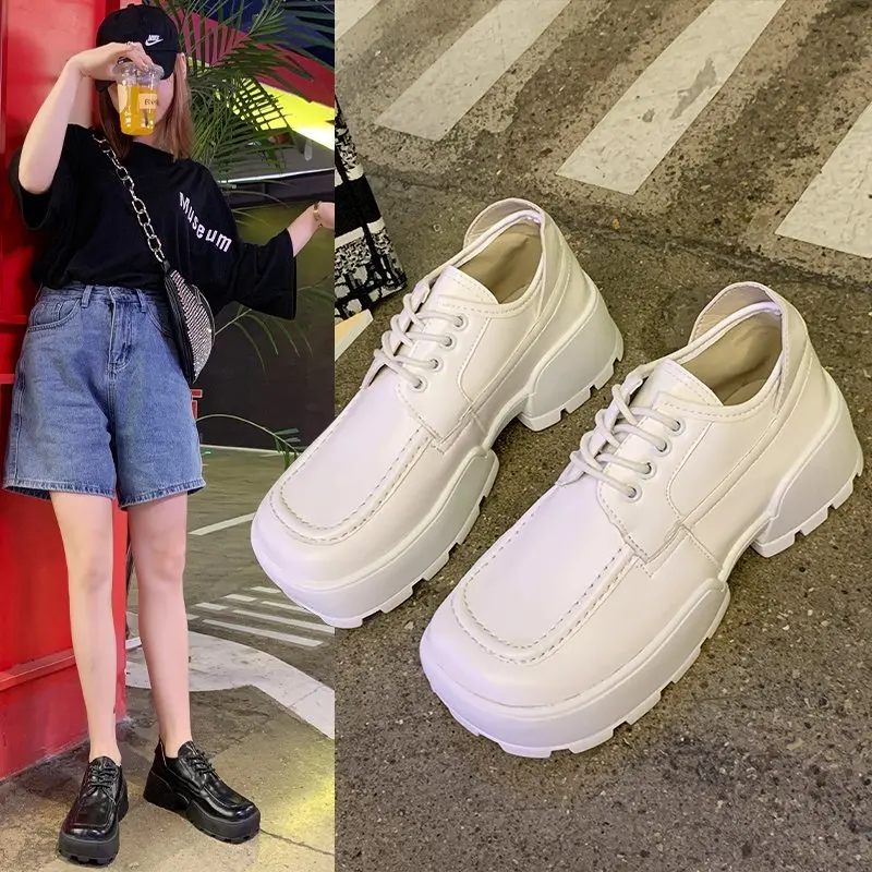 Женские туфли на толстой подошве Повседневные Удобные с квадратным носком