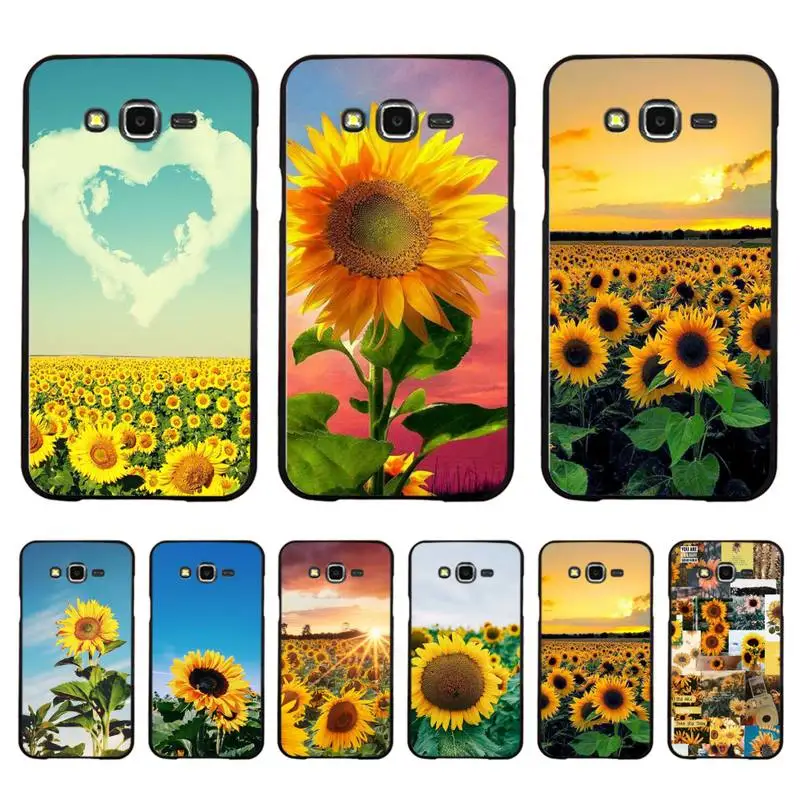 

Flower Sunflower Phone Case For Samsung Galaxy J 4plus J6 J5 J72016 J7prime cover for J7Core J6plus Back Coque