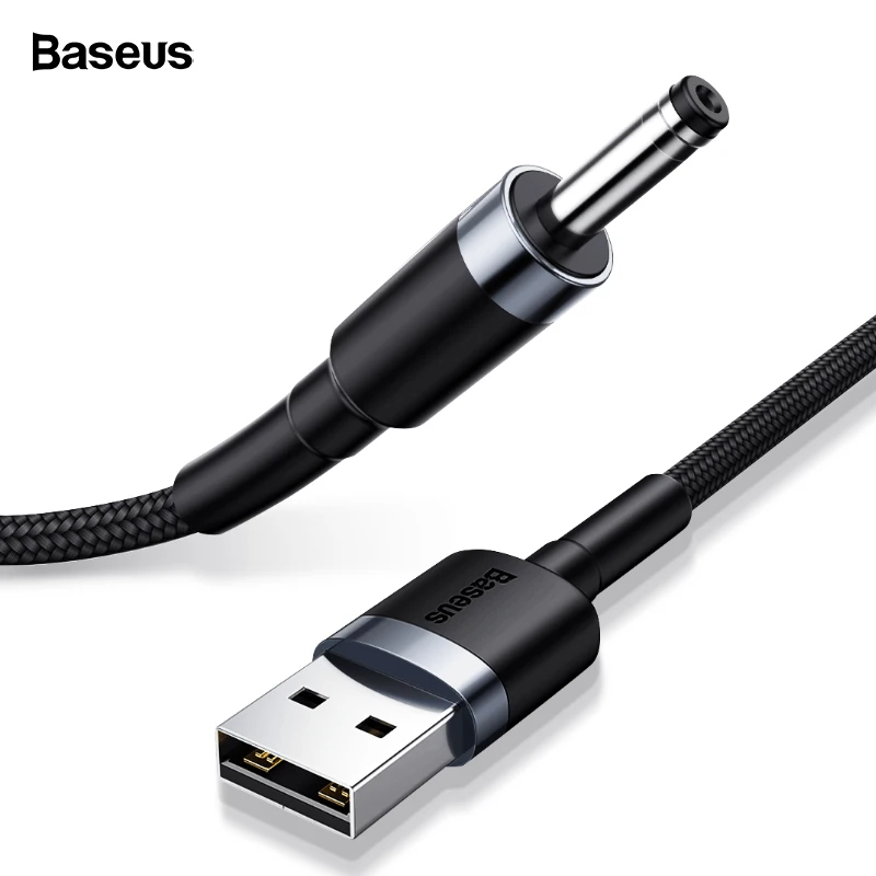 Baseus USB к DC 3,5 мм силовой кабель USB штекер к 3,5 Jack зарядный кабель для концентратора USB вентилятор лампа динамик DC адаптер питания кабель 1 м