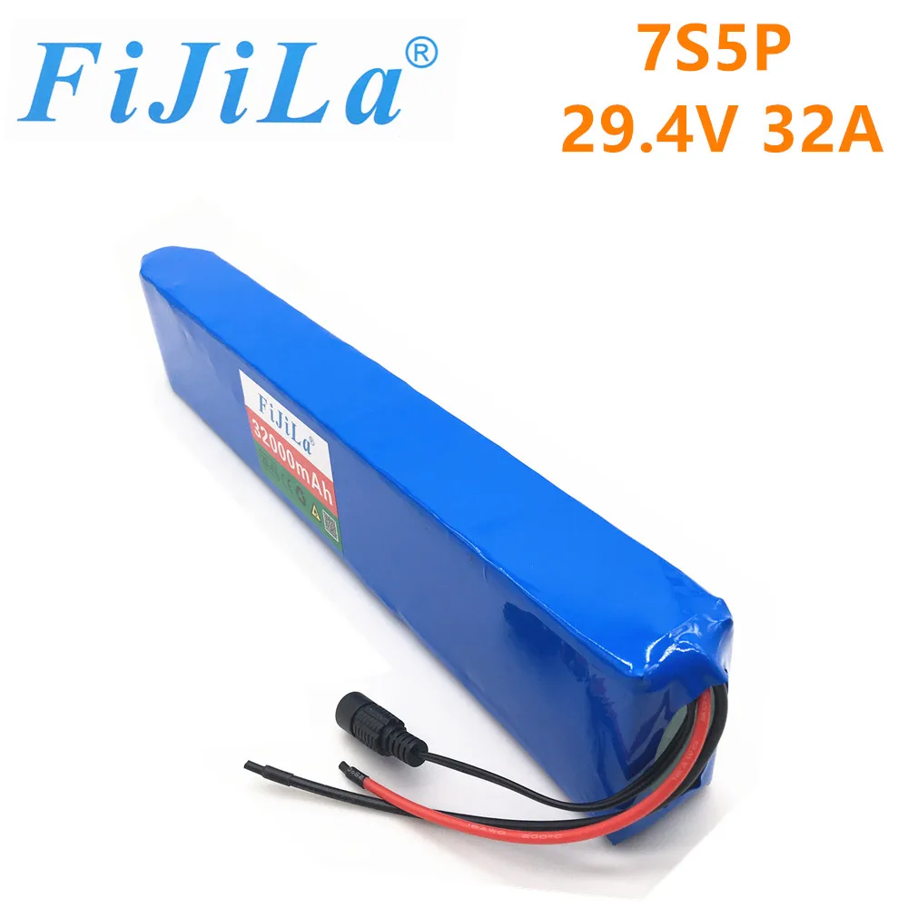 

NEW 7S5P 29.4v 32Ah electric bike motor ebike scooter 24v Lithium ion battery pack 18650 rechargeable lithium batteries+Charger