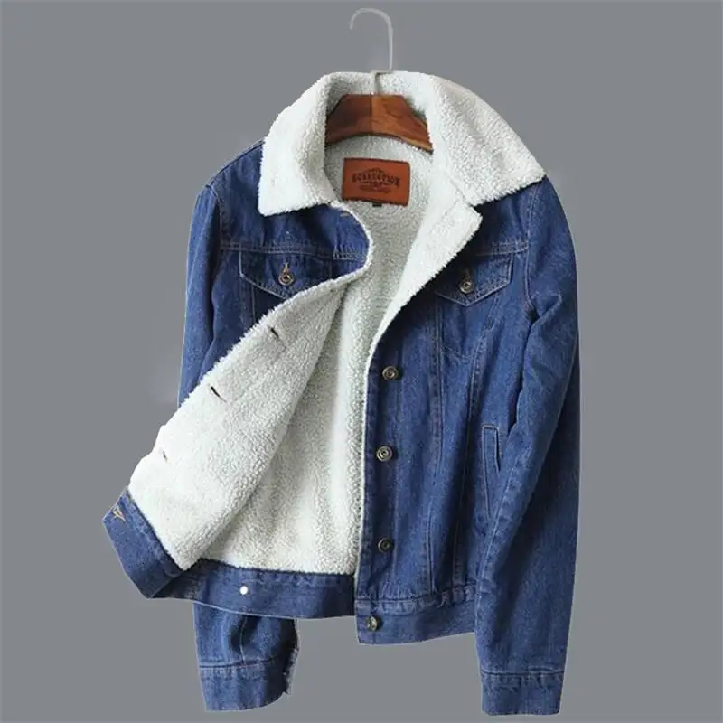 Весна Осень Зима Новинка 2019 женское джинсовое пальто из овечьей шерсти с 4