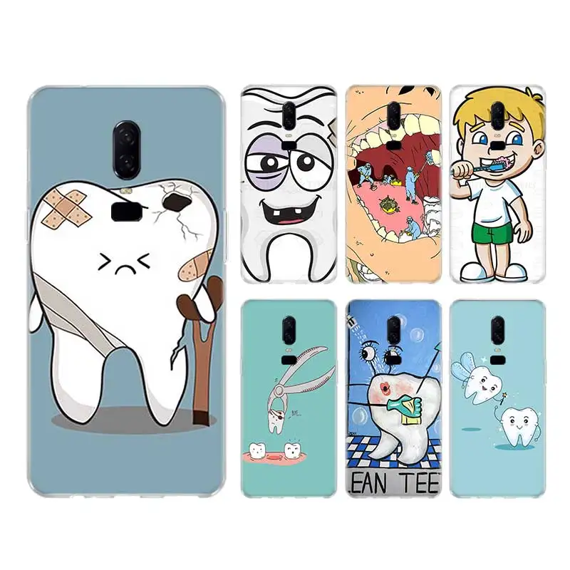 

Dentist Teeth Tooth Case For OnePlus 9 Pro 9R Nord Cover For OnePlus 1+ 8T 8 7T 7 Pro 6T 6 5T 5 3 3T Coque Shell