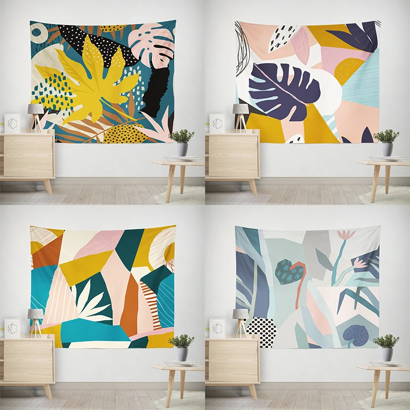 

Abstract Plant Tapestry Wall Hanging HD Printing Art Blanket Living Room Bedroom Dorm Home Decor Tablecloth Picnic Beach Towel