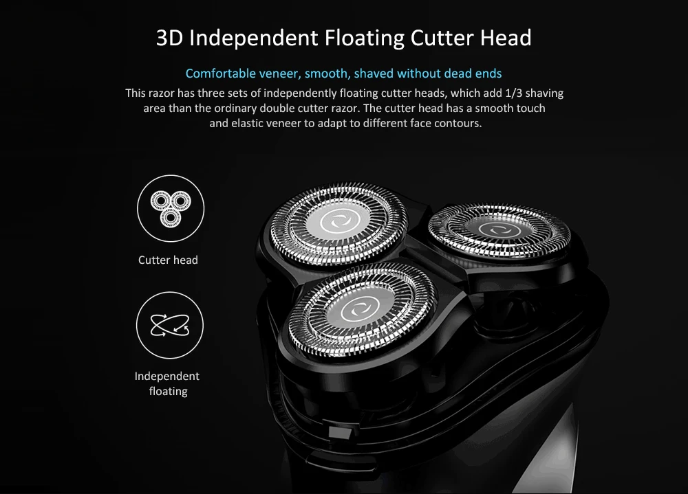 Enchen BlackStone 3D электробритва, бритва для мужчин, триммер для бороды, волос, usb type-C, перезаряжаемый бритвенный станок с одним лезвием