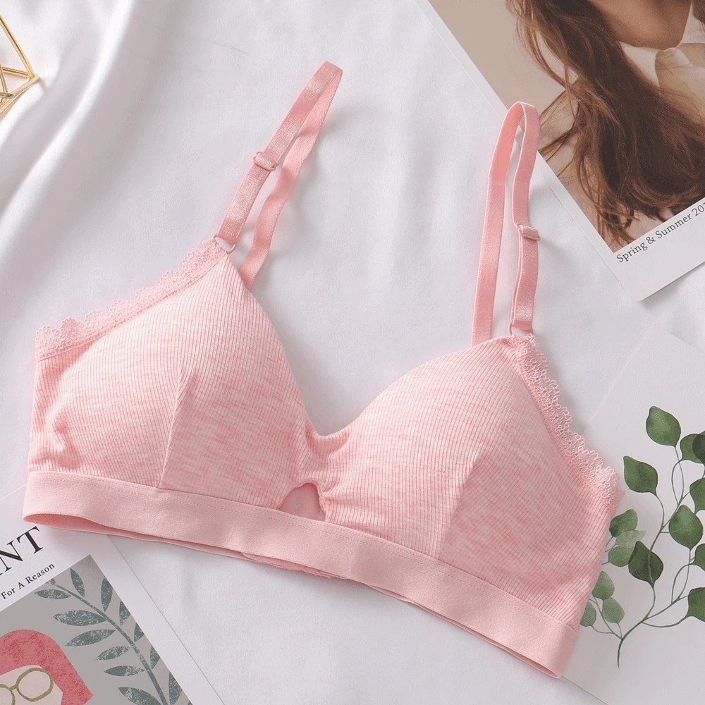 Бюстгальтер женский хлопковый с чашками пуш-ап Бралетт удобное бесшовное нижнее