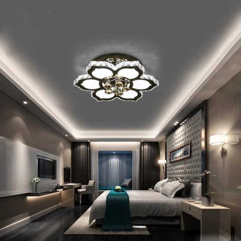 

Crystal petal LED ceiling light Home living room dining room bedroom study ceiling lamp Commercial & office lighting
