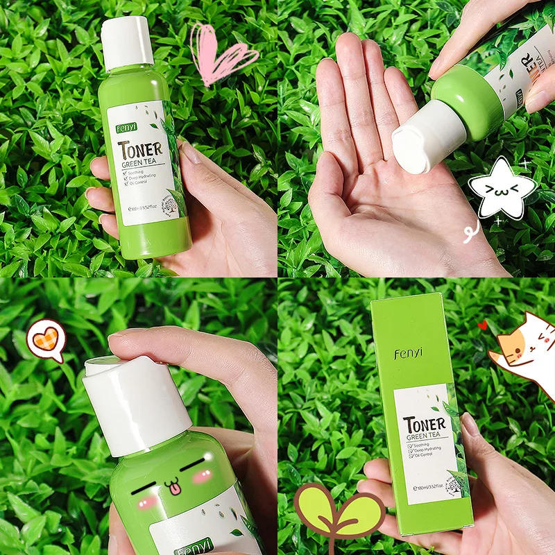 

100ml Green Tea Face Toner Moisturizing Essence Oil-control Smoothing Skin Ance Shrink Pores Make Up Water Face Skin Care