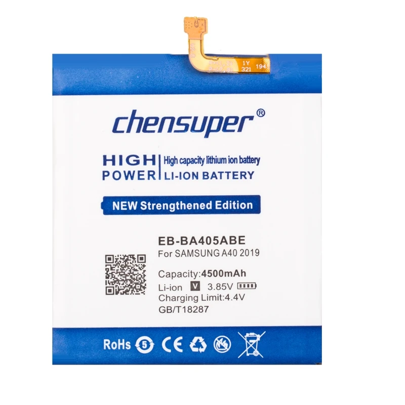 0 цикл 100% новый chensuper 4500 мАч EB-BA405ABE аккумулятор для SAMSUNG Galaxy A40 2019 SM-A405FM/DS SM-A405FN/DS
