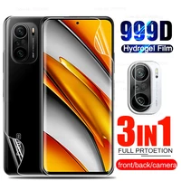 hydrogel film for poco f3 frontback screen protector not glass for xiaomi little poko poco f3 f 3 camera glass on pocof3 6 67