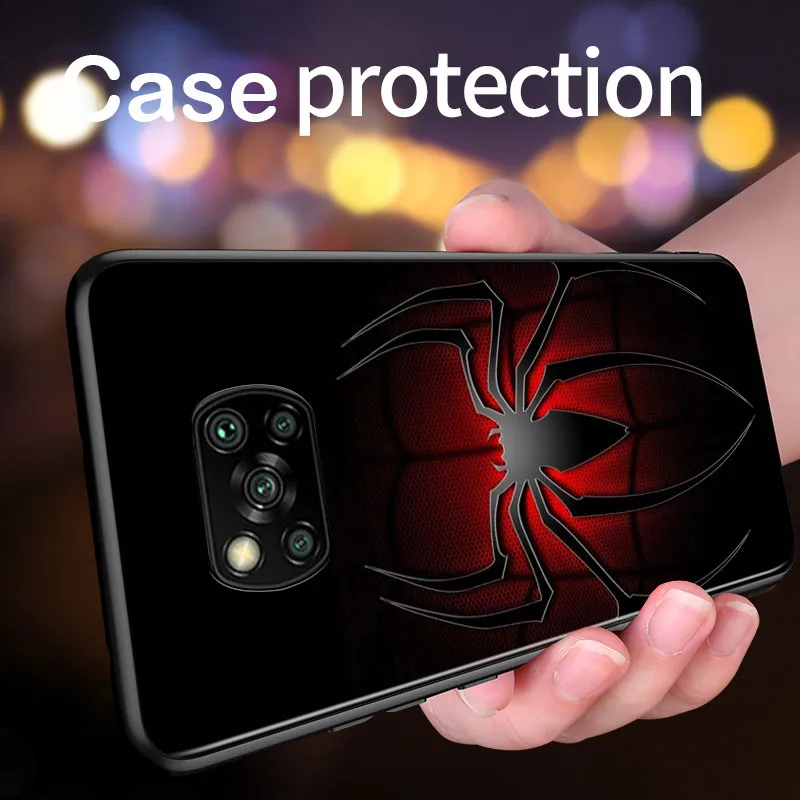 spider man logo for xiaomi poco m4 x3 f3 gt nfc m2 x2 f2 c3 m3 f1 pro play mix 3 a3 a2 a1 lite celular phone cover free global shipping
