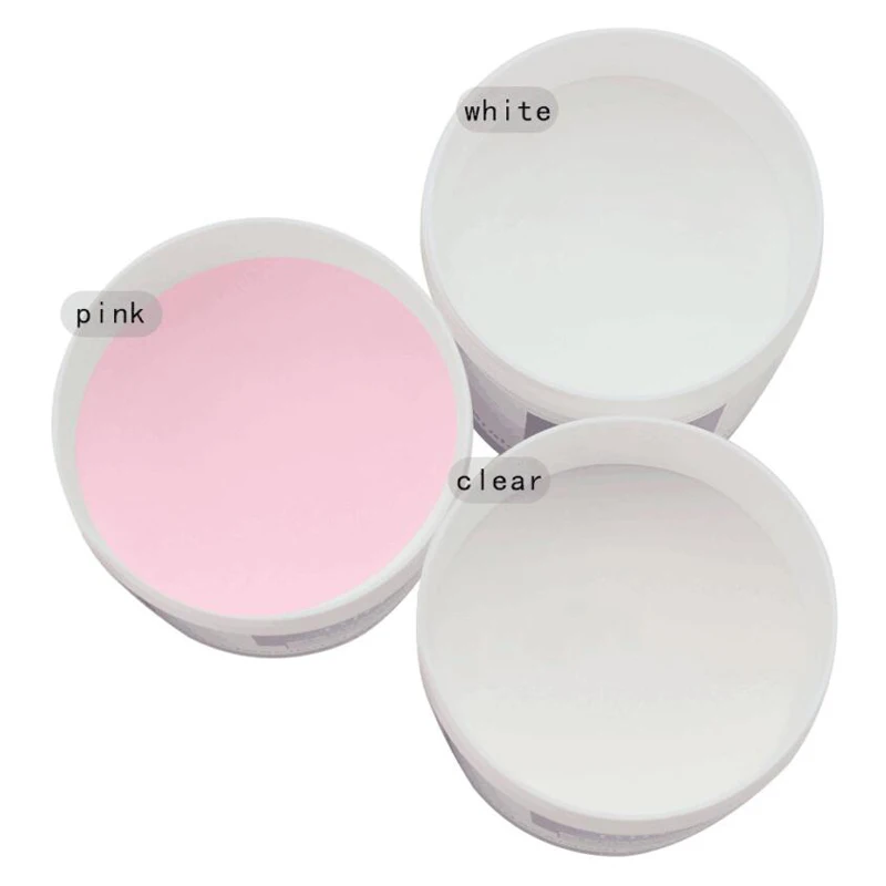 

3pcs/set Nail Art Acrylic Powder Pigment White;Clear;Pink Powder Ultra-thin Dust Nail UV-Lamp Cure Carving Decor Crystals Powder