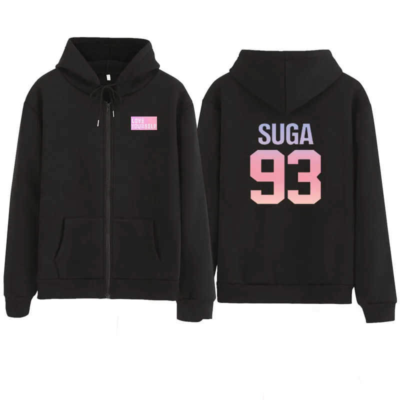 Zip hoodie 931 Kpop jung kook 97 толстовки kpop худи на молнии толстовка с капюшоном толстовка с надписью love yourself KPOP толстовка XL для повседневной носки harajuku kpop худи на молнии - Цвет: Zip hoodie 931
