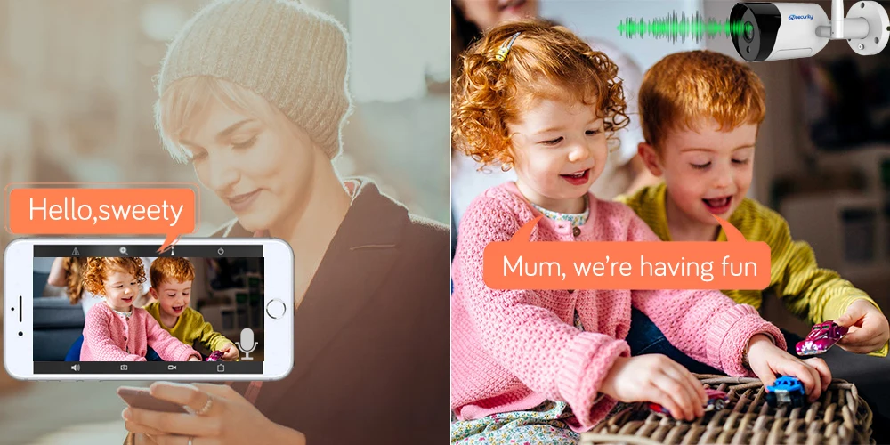 1080p Wi-Fi Камера на открытом воздухе приложение CamHi Onvif SD карты 2-полосная аудио сигнализация, ночное видение, Цвет Ночное Видение видеонаблюдения Камера IP