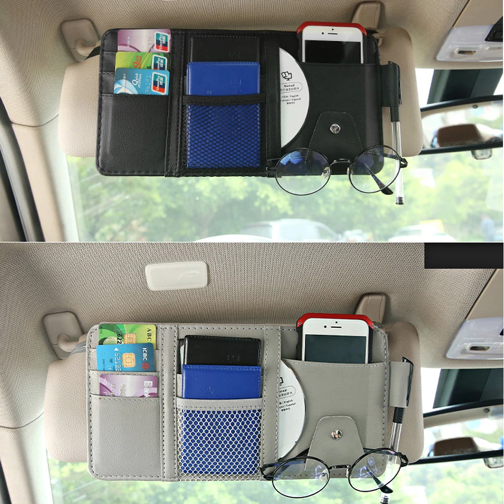 Автомобильный козырек для купюр держатель карт CD Органайзер dvd дисков чехол