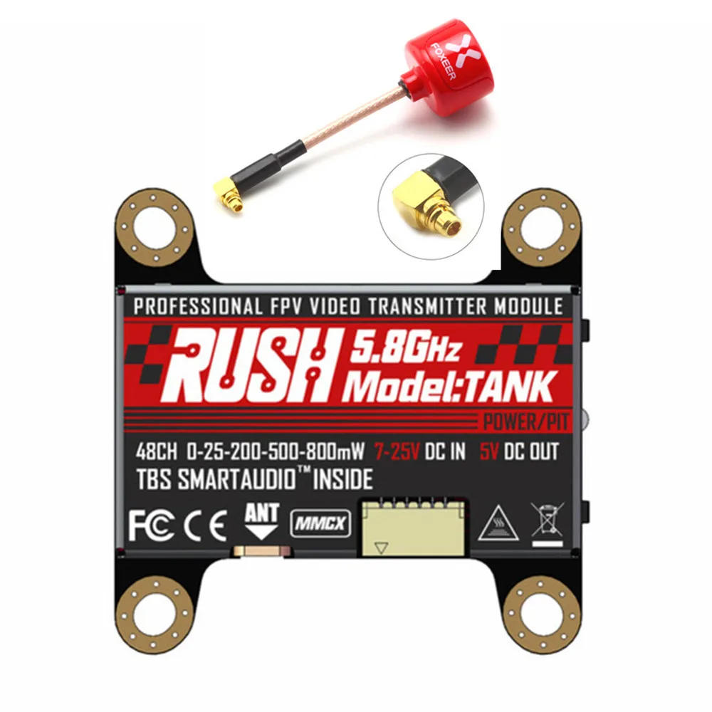 

RUSH TANK 5.8G 48CH SmartAudio 800mW Switchable 2-6S VTX Foxeer Lollipop3 Micro Lollipop MMCX for RC FPV Racing Freestyle Drone