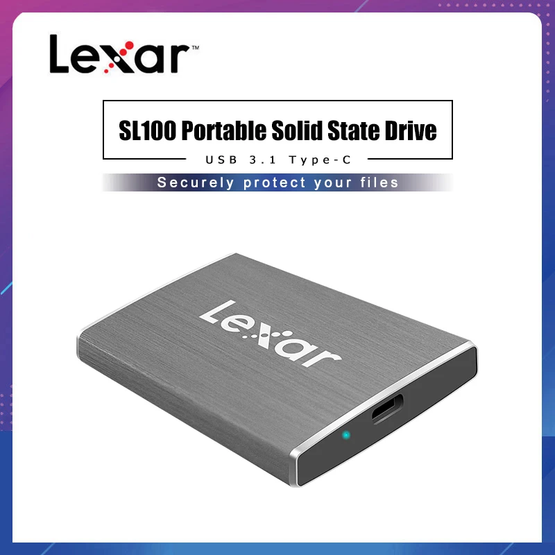 Lexar SL100 портативный SSD USB 3,1 Gen2 внешний SSD жесткий диск HDD 550 МБ/с./с 512 ГБ 240 ГБ твердотельные накопители внешний жесткий диск