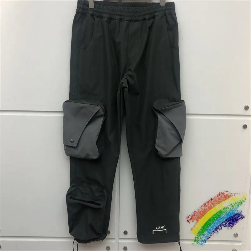 

A-COLD-настенные брюки для мужчин и женщин, ACW, хип-хоп, лучшее качество, на шнурке, на молнии, с большими карманами, спортивные брюки
