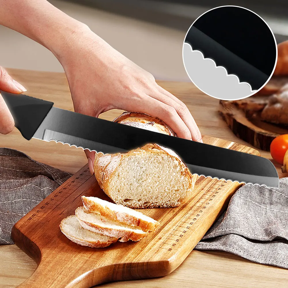 Набор ножей шеф-повара сантоку кухонные приборы из 5 антипригарных лезвий