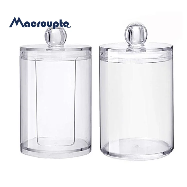 Акриловый Многофункциональный Круглый контейнер Qtip косметический