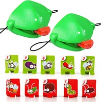 tongue tic tac chameleon frog mouth take card tongue family party toy be quick to lick cards toy set funny board game kids gift