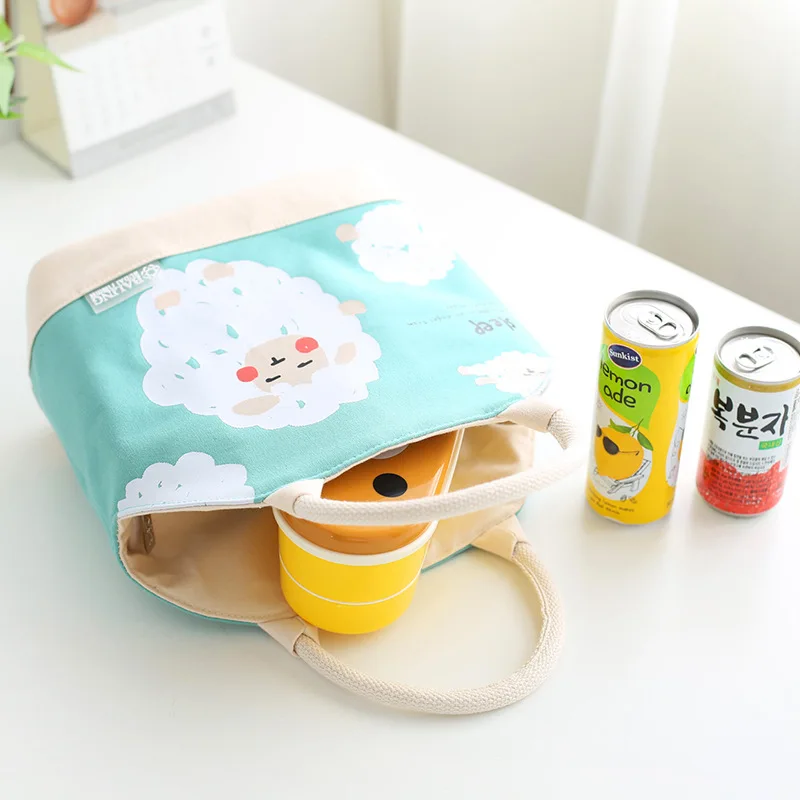 Водонепроницаемая холщовая свежесть изоляция сумка для ланча женщин и детей